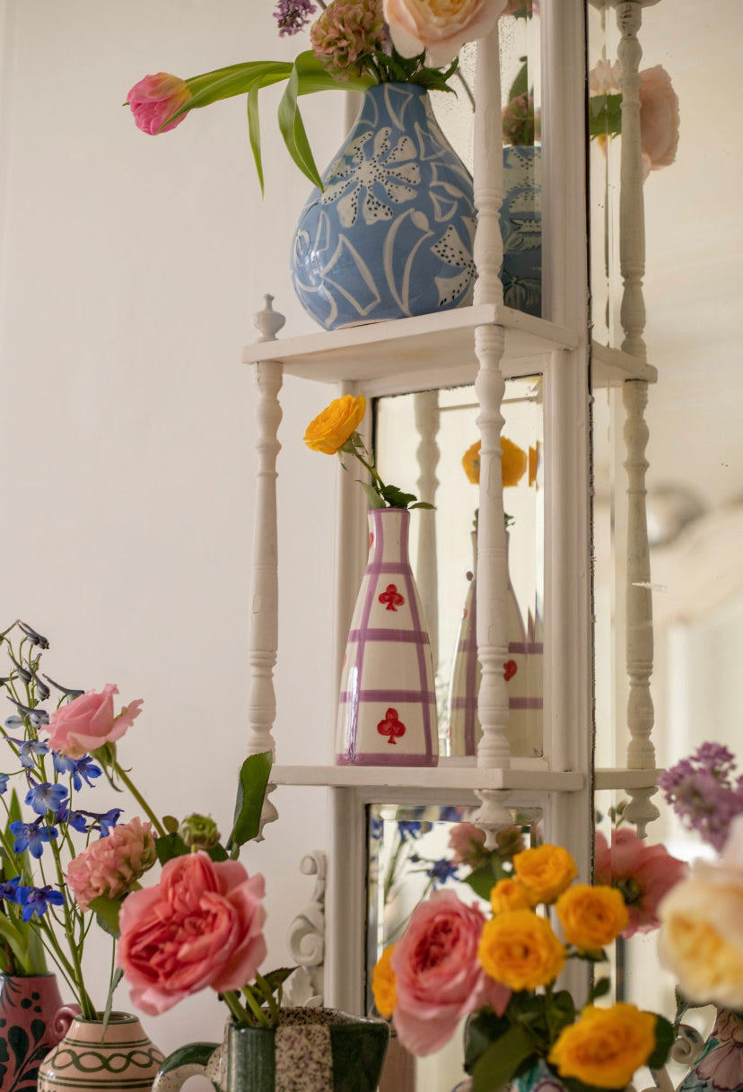 Oily Cheri Olive Oil Dispenser in Lilac & Red