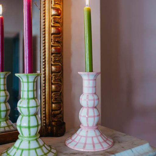 Lumiere Gingham Candle Holder