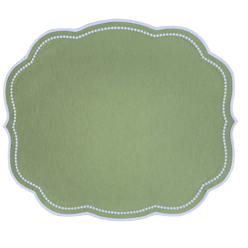 Luxury Table Linens Sage Embroidered Placemat