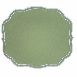 Luxury Table Linens Sage Embroidered Placemat