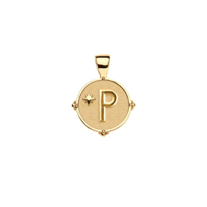 JW Letter Coin Pendant Necklace