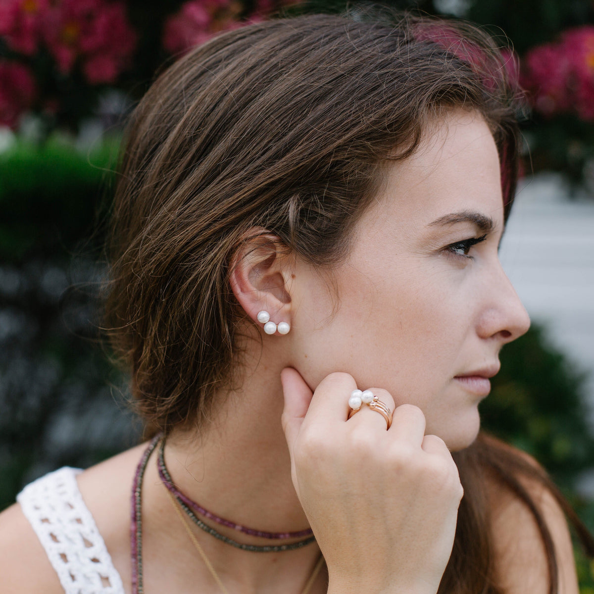 Pearl Crawler Earrings