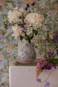 Drop it Like it's Hot Vase in Lilac & Mint Floral