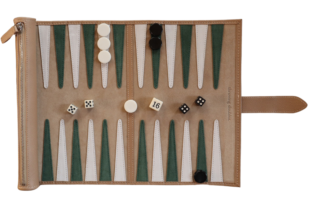 Travel Backgammon Board Tan Neutral