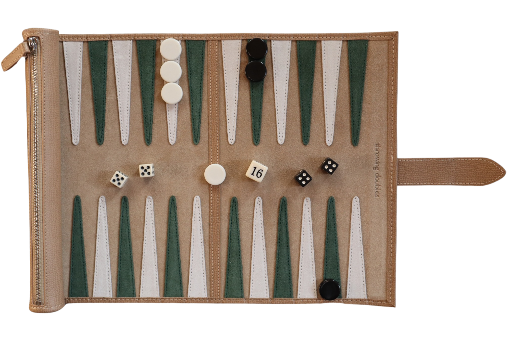 Travel Backgammon Board Tan Neutral