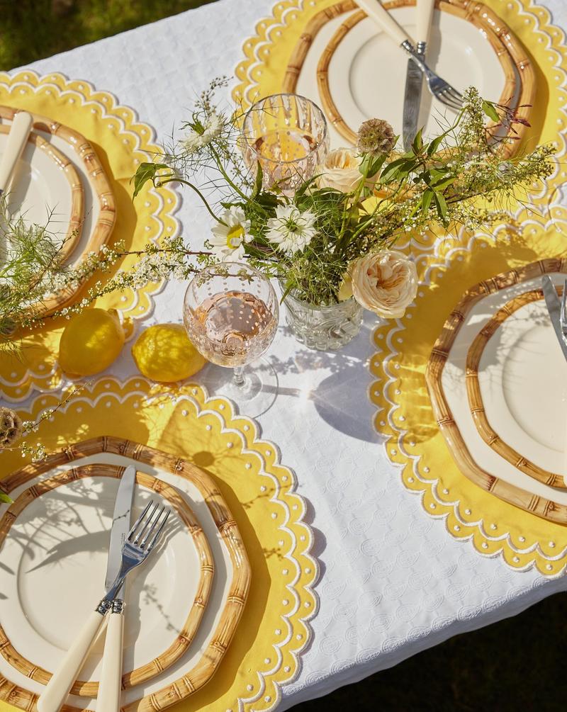 Bamboo Salad and Dessert Plate