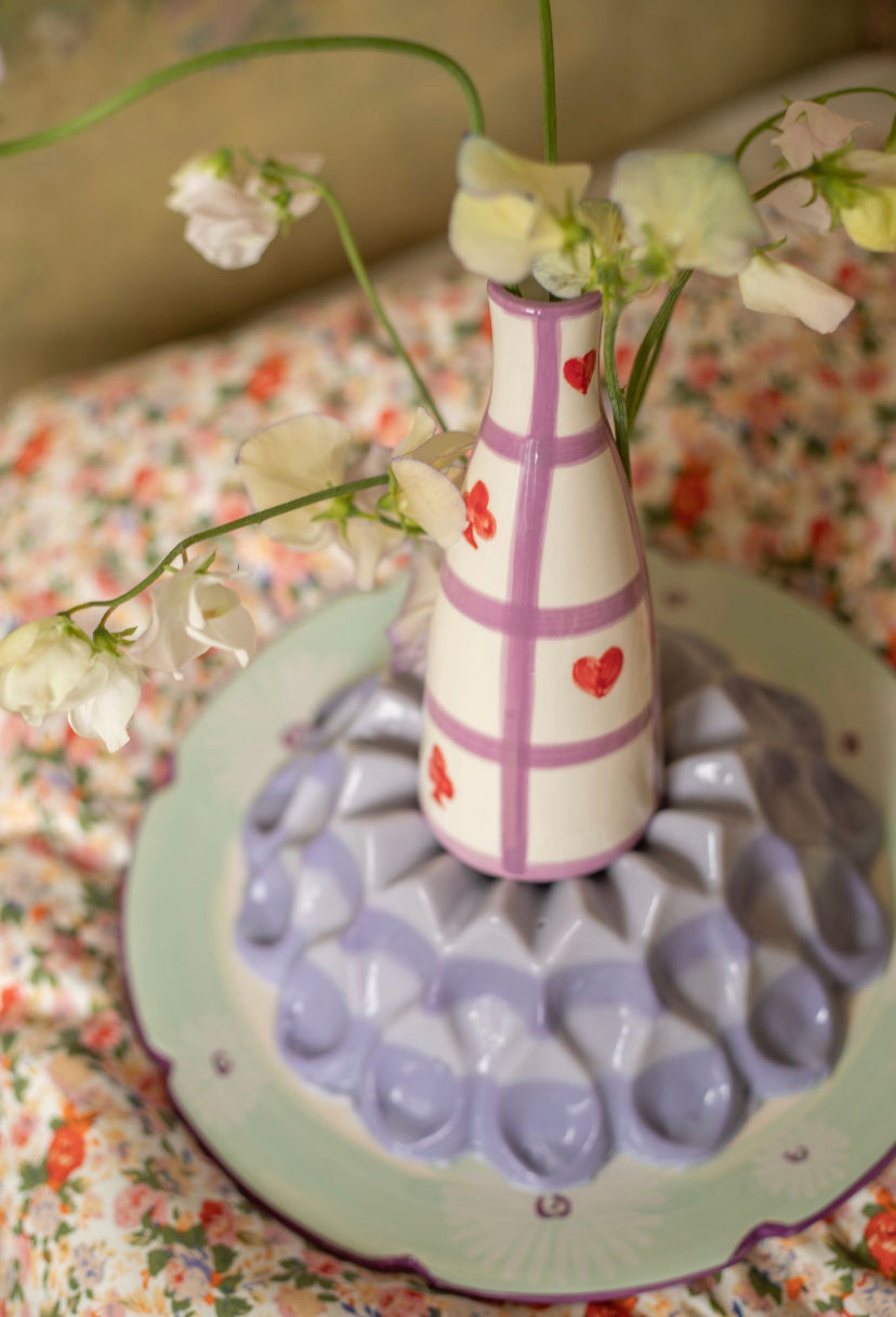 Oily Cheri Olive Oil Dispenser in Lilac & Red