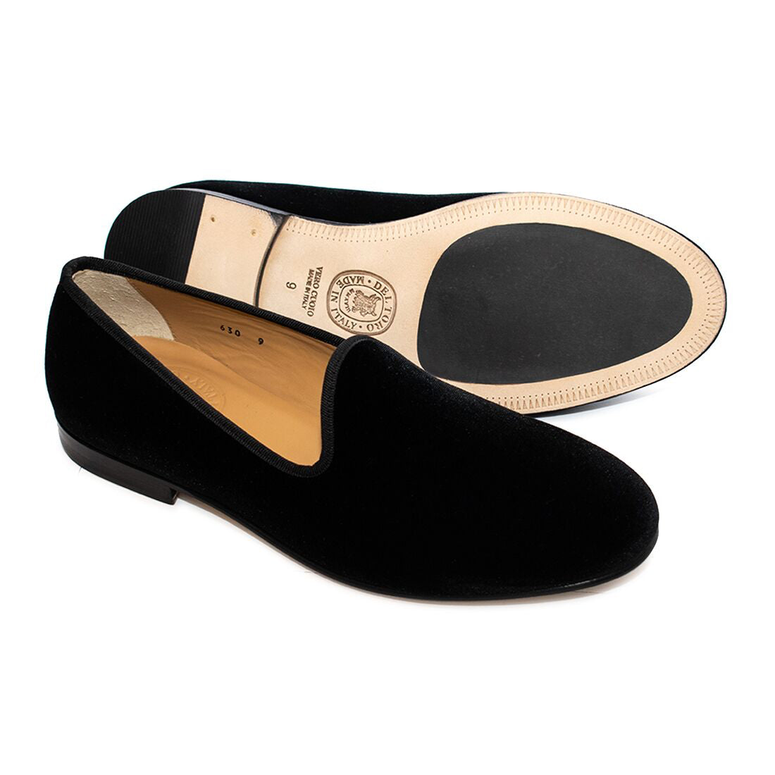 Men's Black Velvet Slipper II