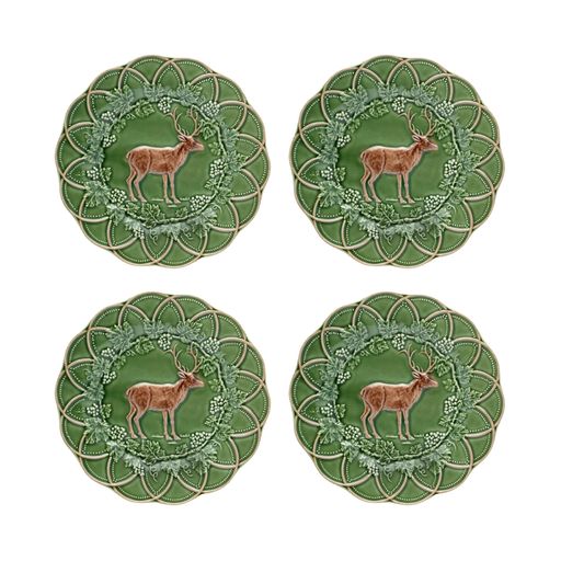 Woods Snack Plate Deer, Set of 4