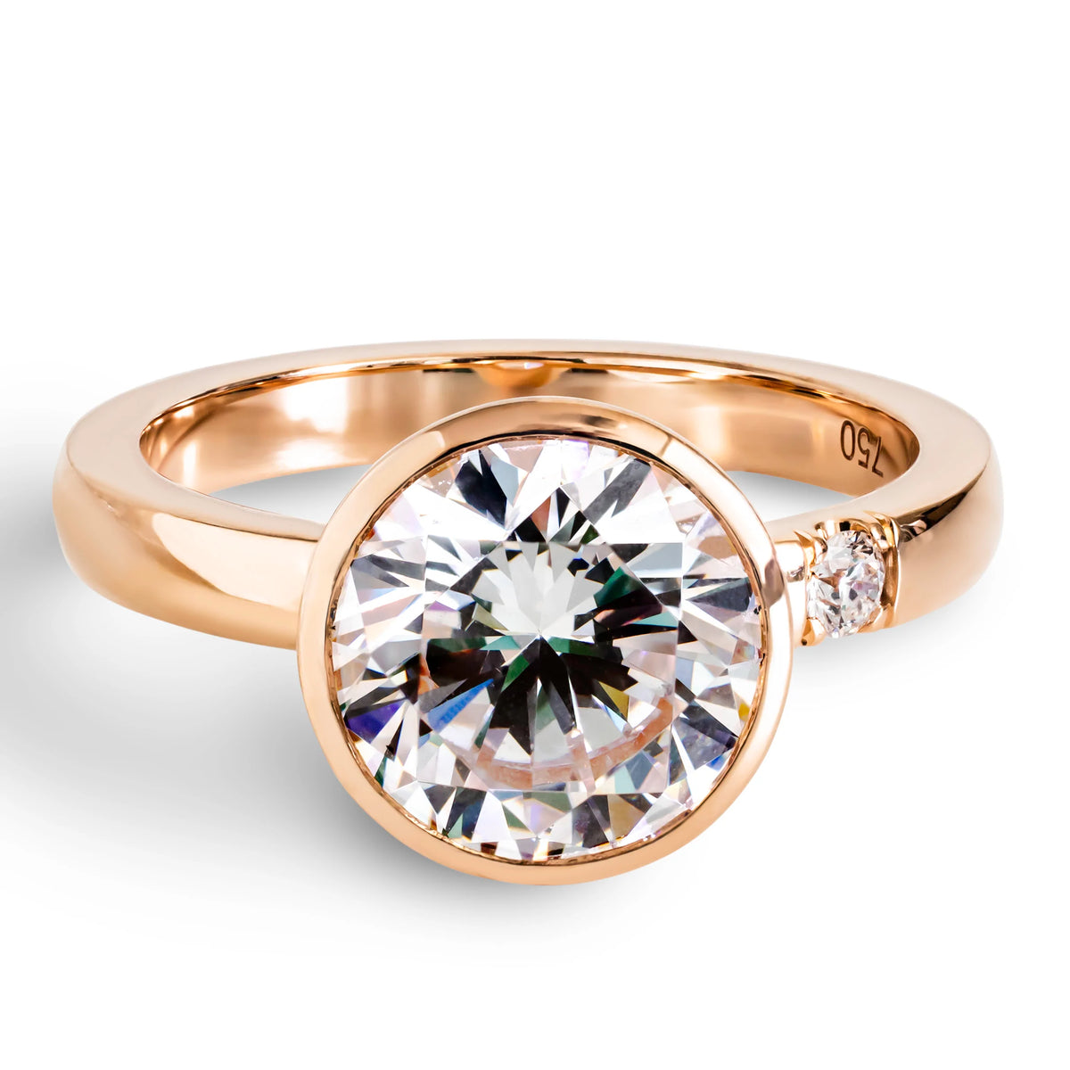 Destiny Bezeled Engagement Ring