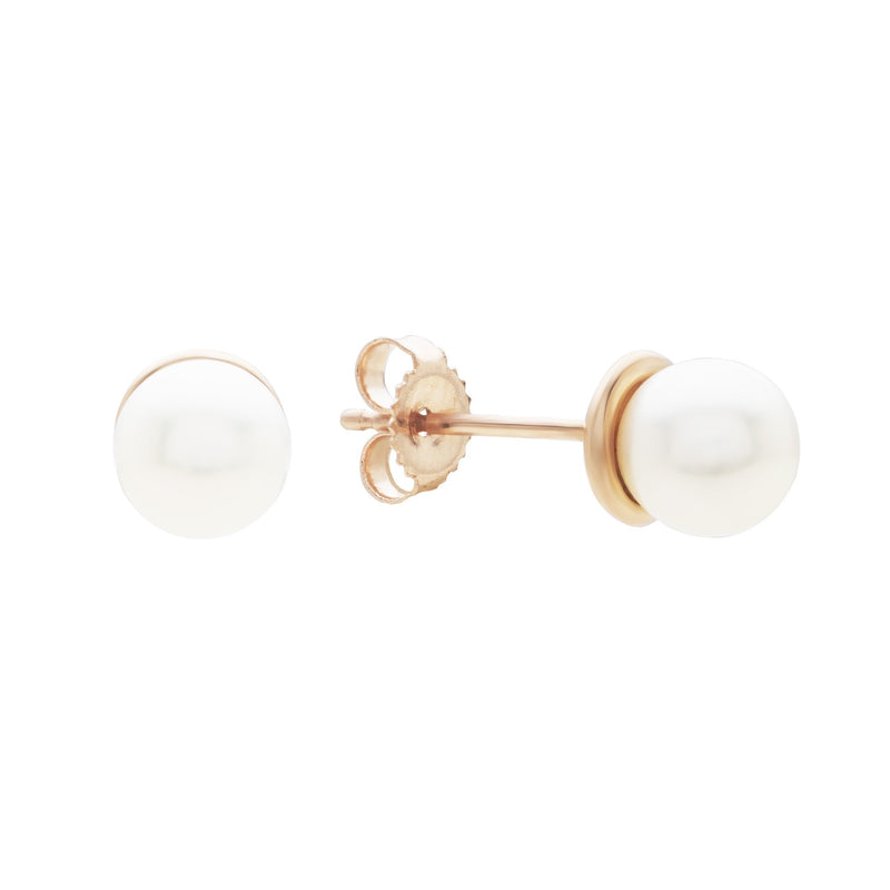 Floating Pearl Stud Earrings