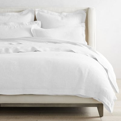 Chambers Linen Duvet Cover & Shams, Full/Queen, White