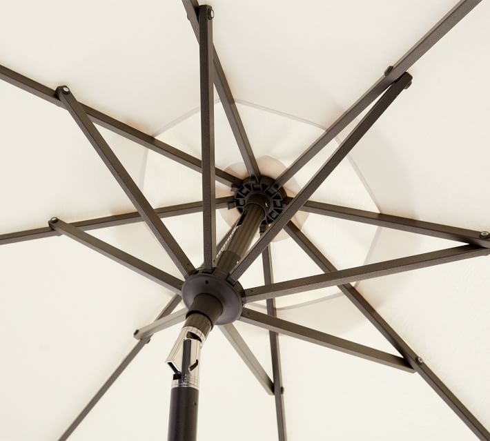 9' Round Outdoor Patio Umbrella – Rustproof Aluminum Tilt Frame