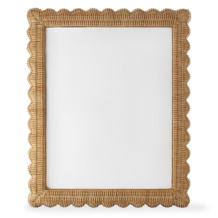 AERIN Wicker Scalloped Gallery Frame, 11" X 14"