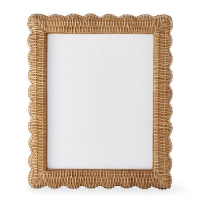 AERIN Wicker Scalloped Gallery Frame, 8" X 10"