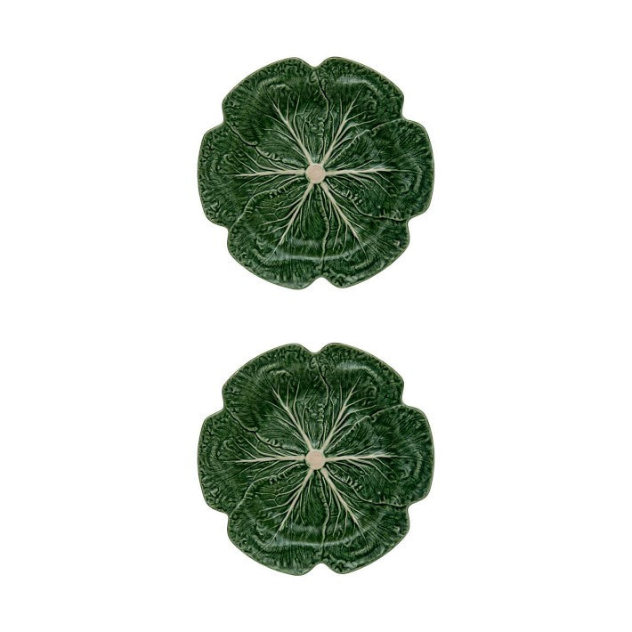 Cabbage Charger Plate, Set of 2, Green