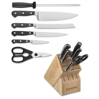 Wüsthof Classic 7-Piece Knife Block Set, Maple