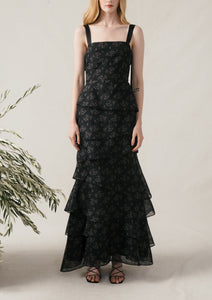 Olivia Dress in Black Flora