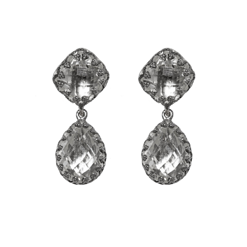 Jane Small Day Night Earrings in White