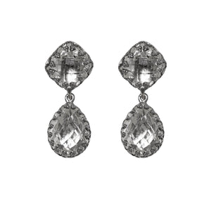 Jane Small Day Night Earrings in White