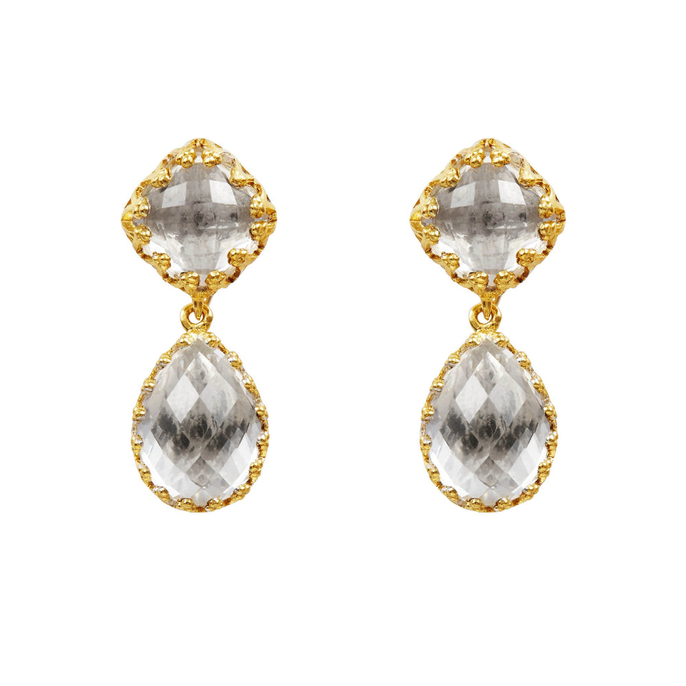 Jane Small Day Night Earrings in White