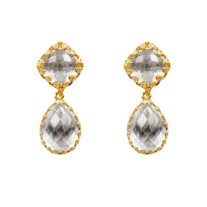 Jane Small Day Night Earrings in White