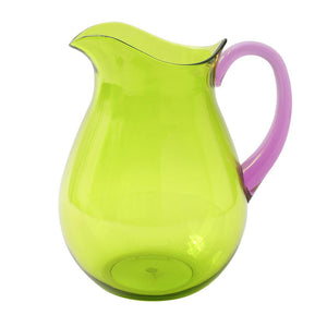 Acrylic Pitcher in Clear with Cobalt Handle
