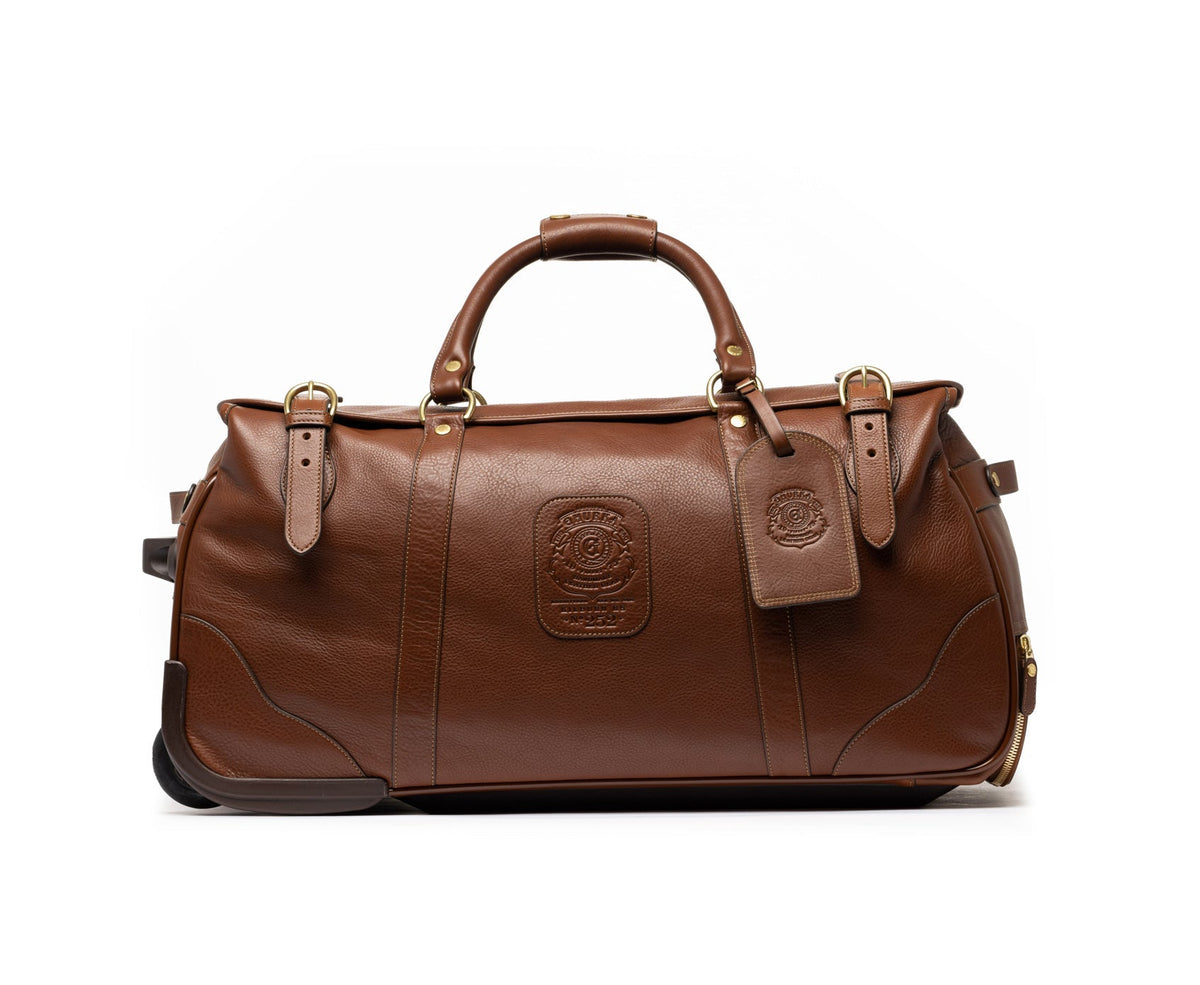 Kilburn RS No. 252 | Vintage Chestnut Leather roller luggage- Ghurka