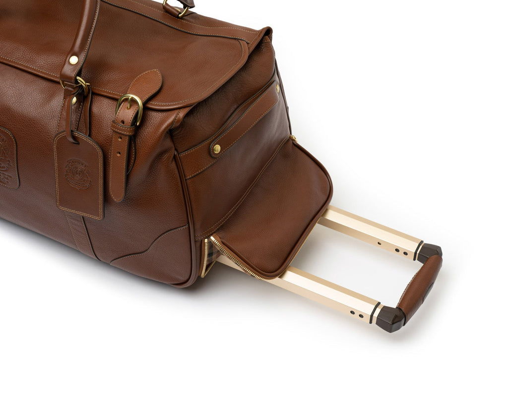 Kilburn RS No. 252 | Vintage Chestnut Leather roller luggage- Ghurka