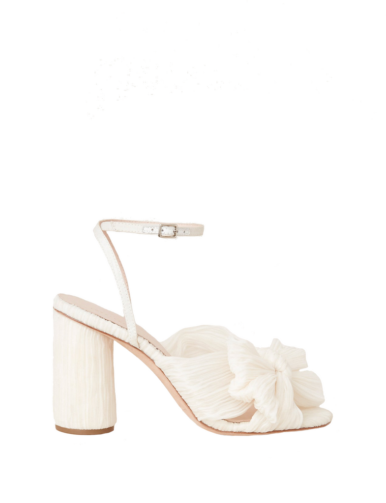 Camellia Bow Heel in Pearl | Over The Moon