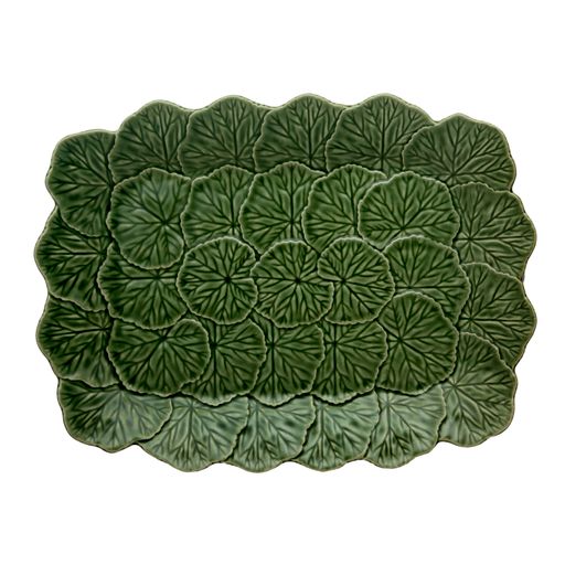 Geranium Relief Platter 39" Green