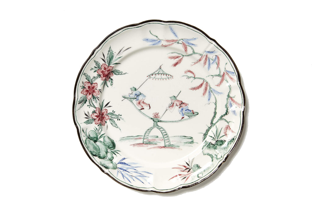 Chinoiserie Dessert Plates, Set of 12