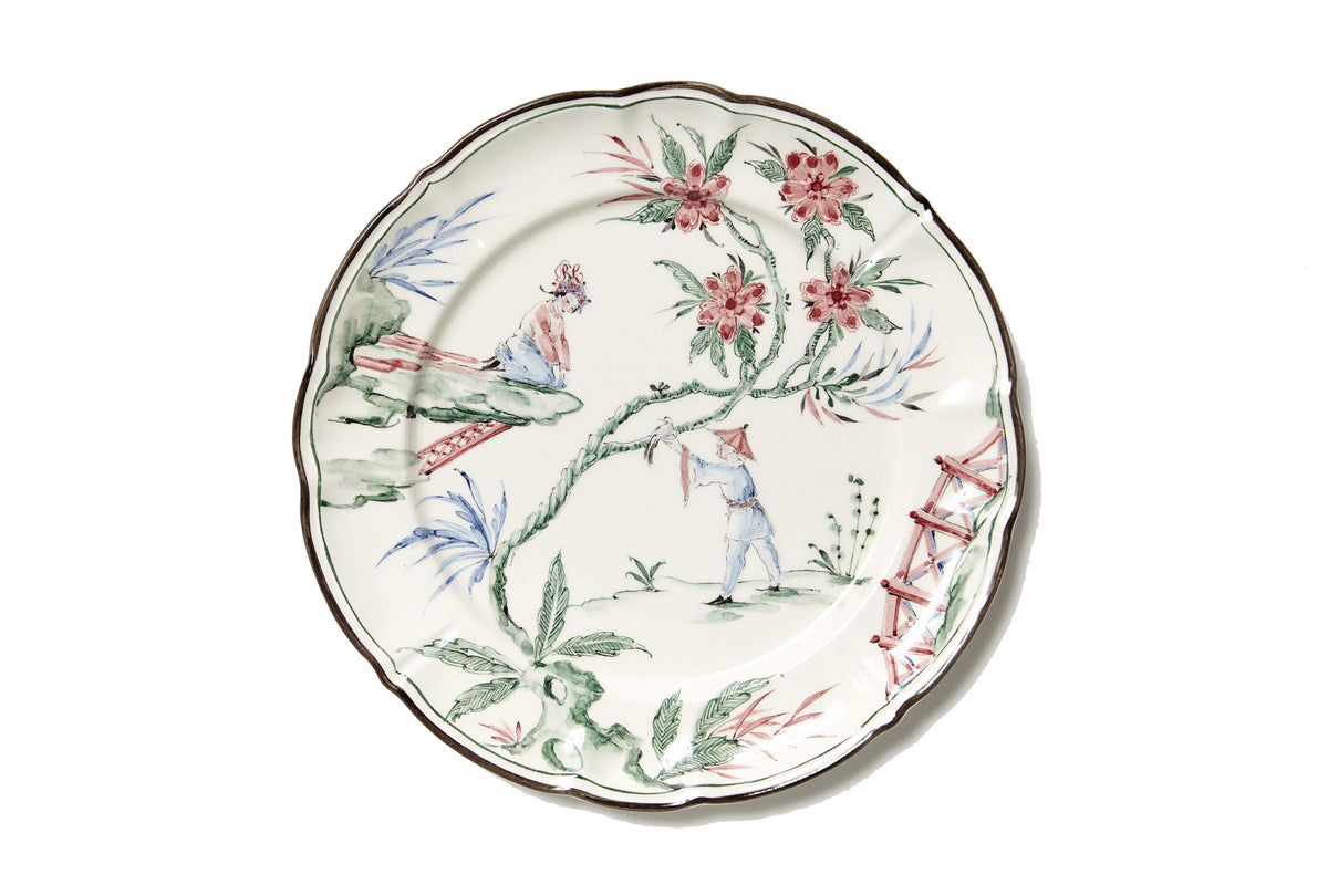 Chinoiserie Dessert Plates, Set of 12