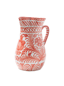 Casa Coral Large Pitcher with Hand-painted Designs