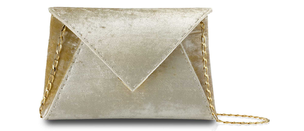 Lee Pouchet Small in Mirrored Gold Crushed Velvet