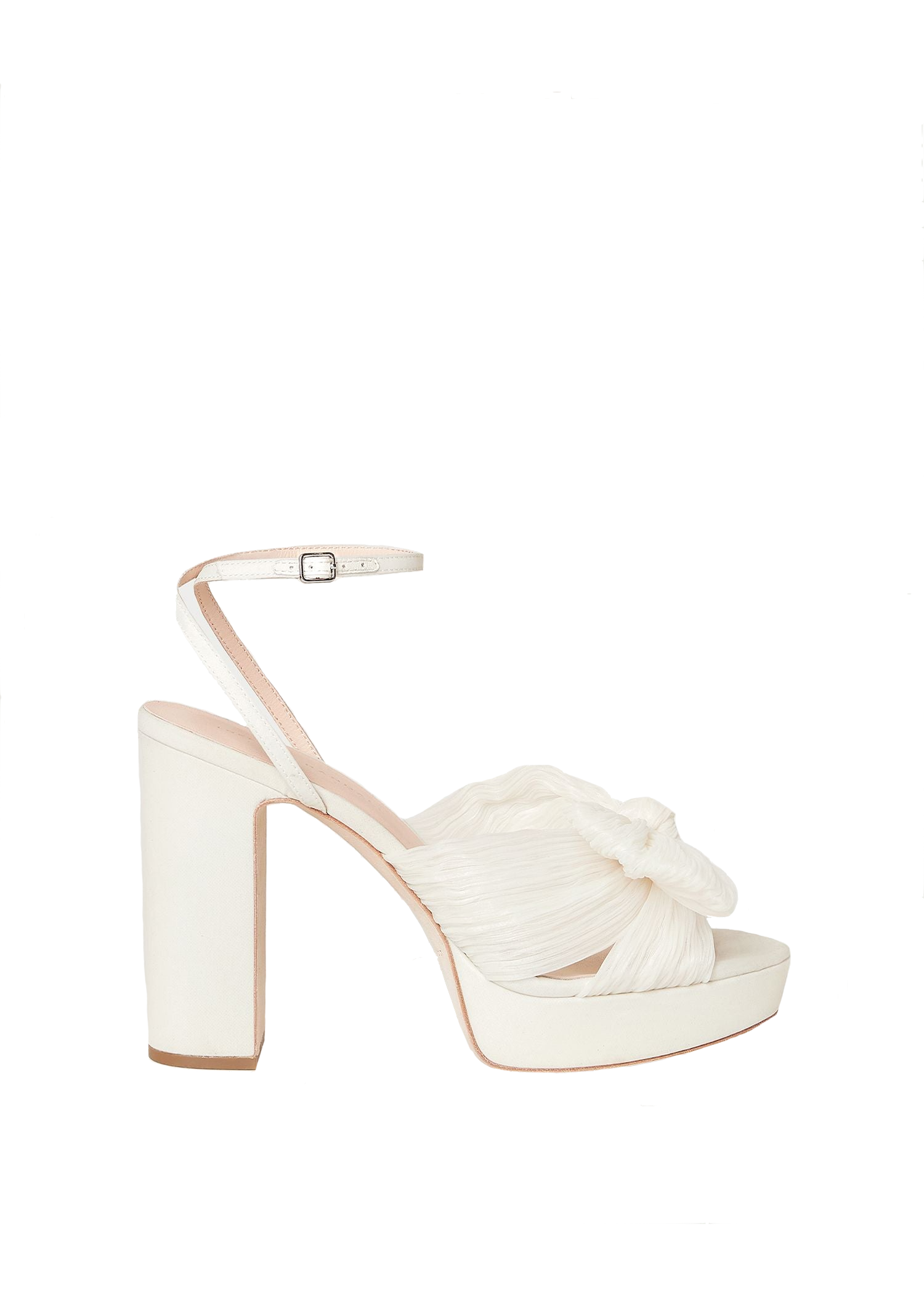 Natalia Platform Bow Heel in Pearl