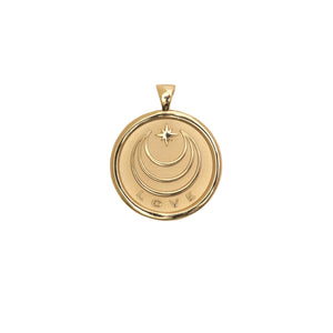 Love JW Small Pendant Coin Necklace