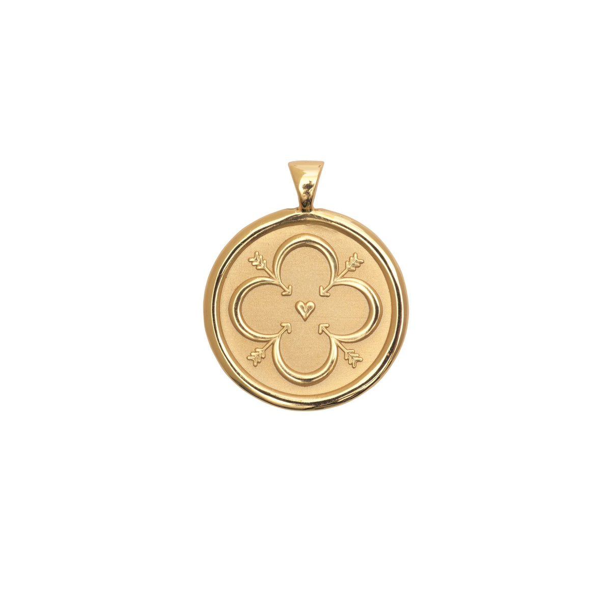Love JW Small Pendant Coin Necklace