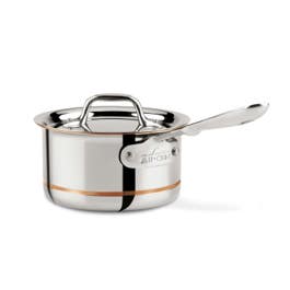 Copper Core 5-ply Bonded Cookware, Sauce Pan with lid, 1.5 quart