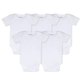 Bee Essentials Organic Short Sleeve Baby Bodysuit 5 Pack - 3-6 Months