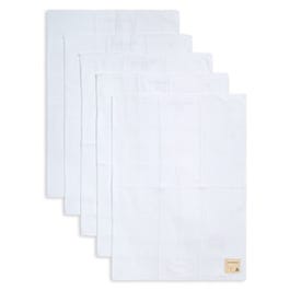 Bee Essentials Solid Organic Burp Cloths 5 Pack - Cloud