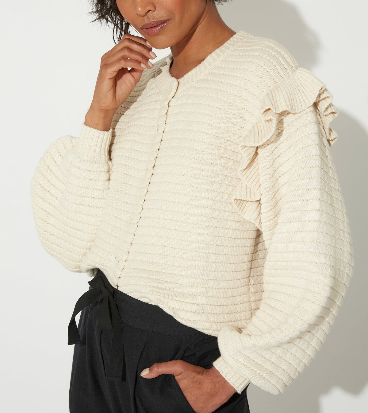 Maelle Cardigan | Ivory Tops Cleobella 