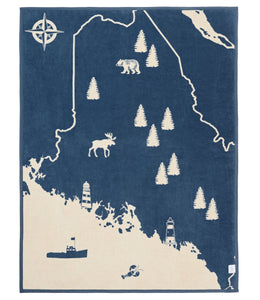 Maine Map Blanket