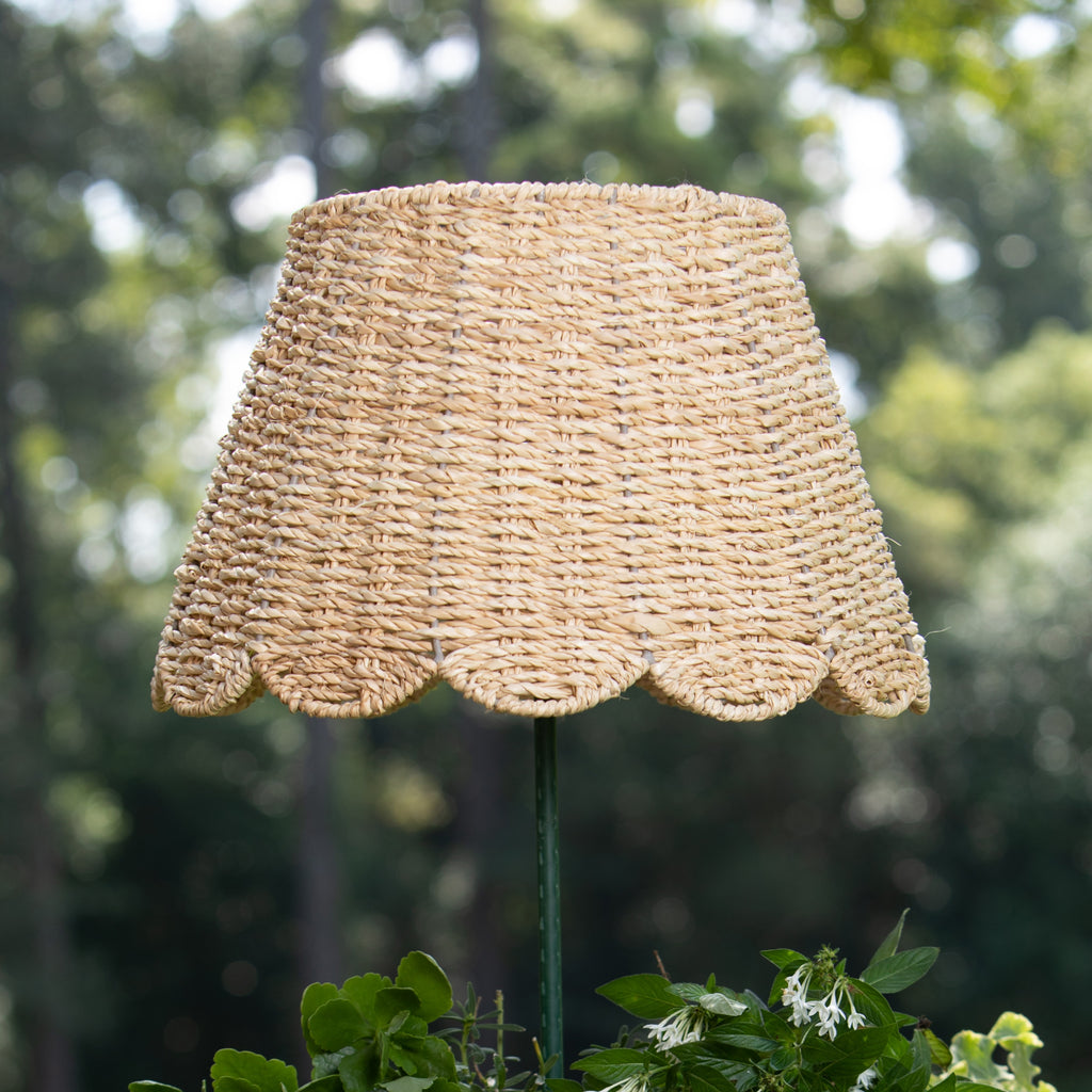 Scalloped Lampshade in Seagrass Twisted | Over The Moon