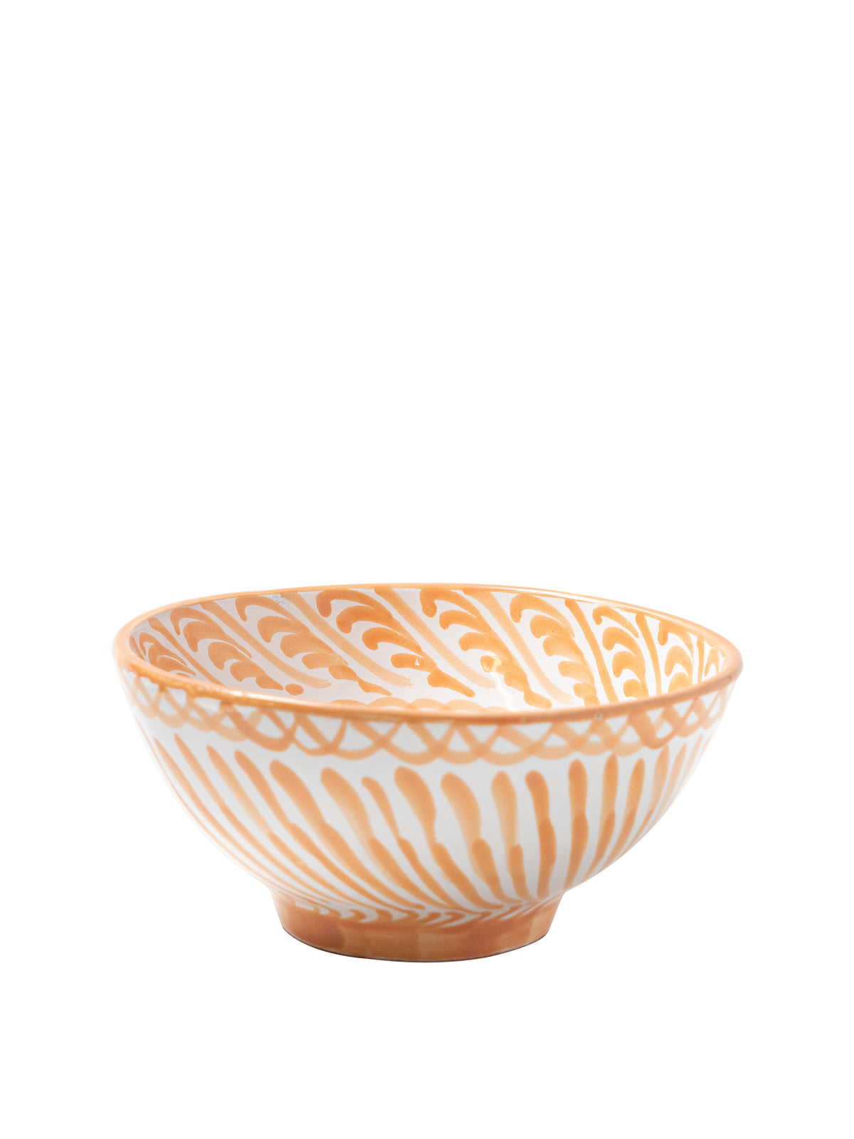 Casa Melocoton Medium Bowl with Hand-painted Designs