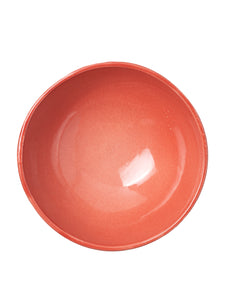 Casa Coral Medium Bowl with Coral Glaze