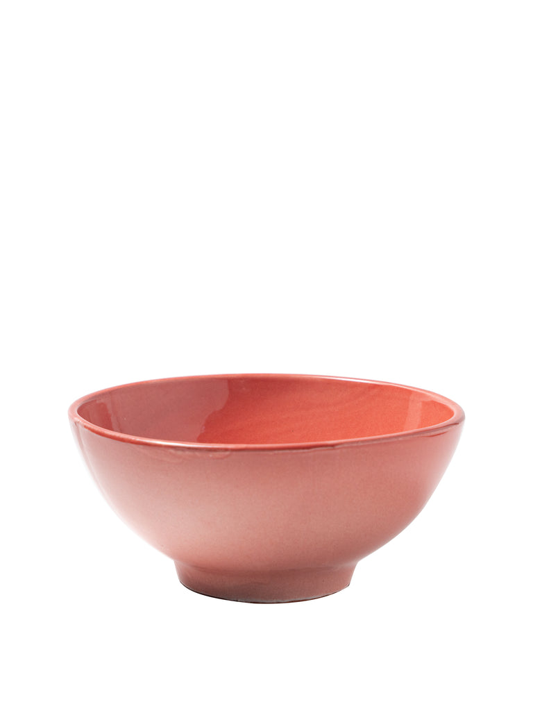 Casa Coral Medium Bowl with Coral Glaze
