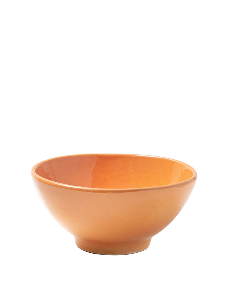 Casa Melocoton Medium Bowl with Peach Glaze