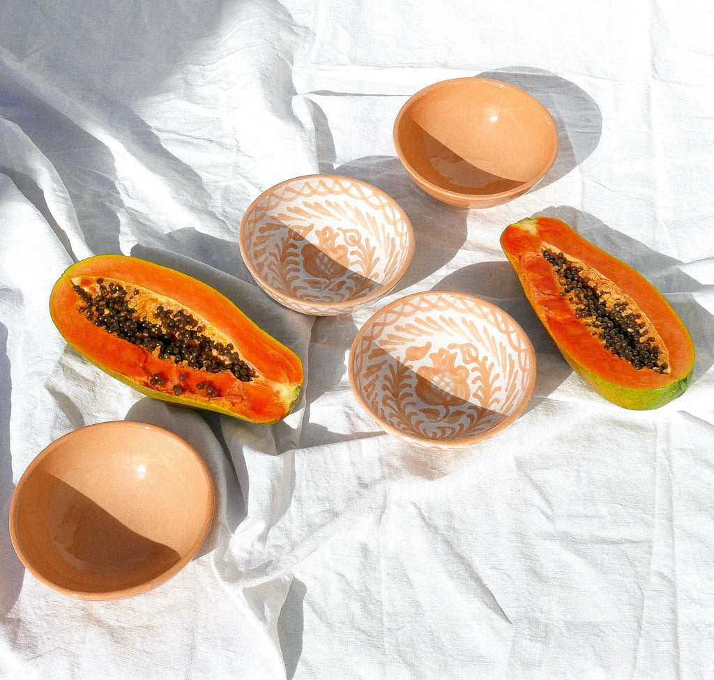 Casa Melocoton Small Bowl with Peach Glaze