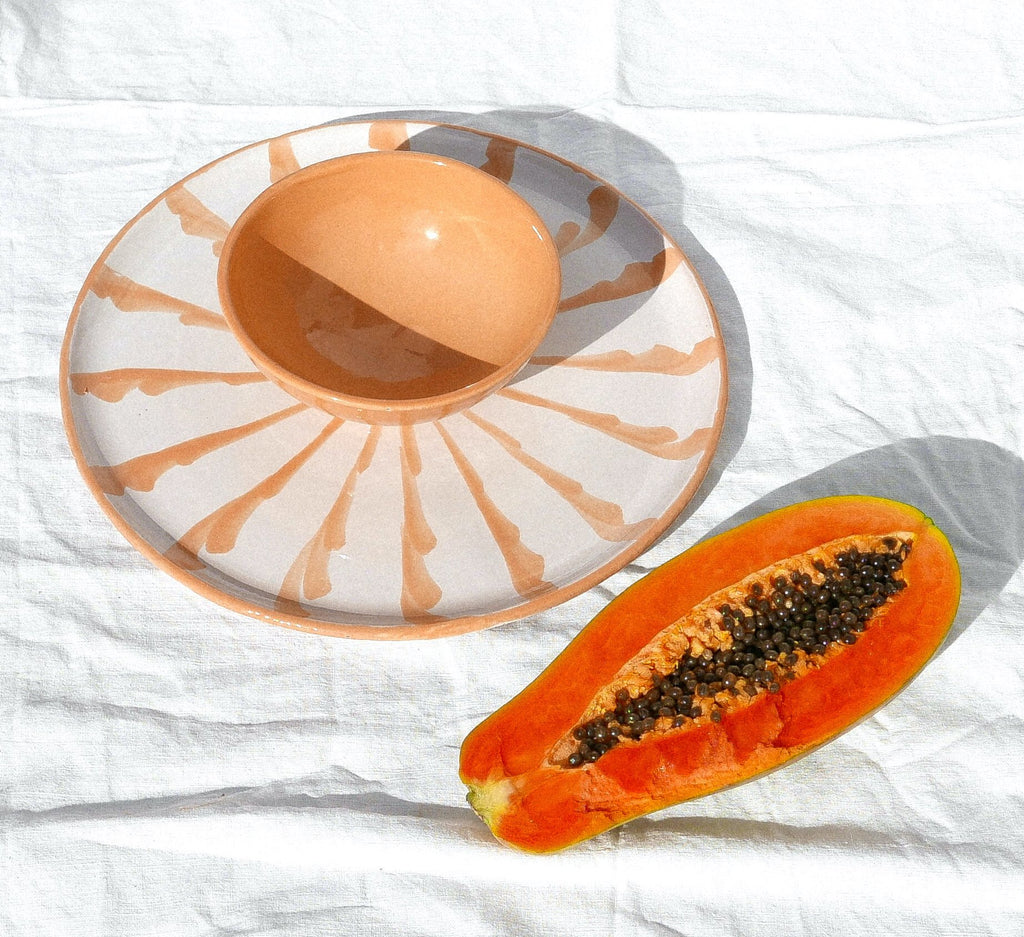 Casa Melocoton Small Bowl with Peach Glaze